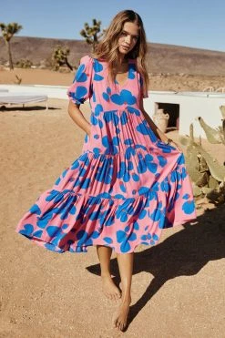 W22D Mae Dress In Sapphire Rose