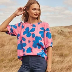 W22D Martina Top In Sapphire Rose