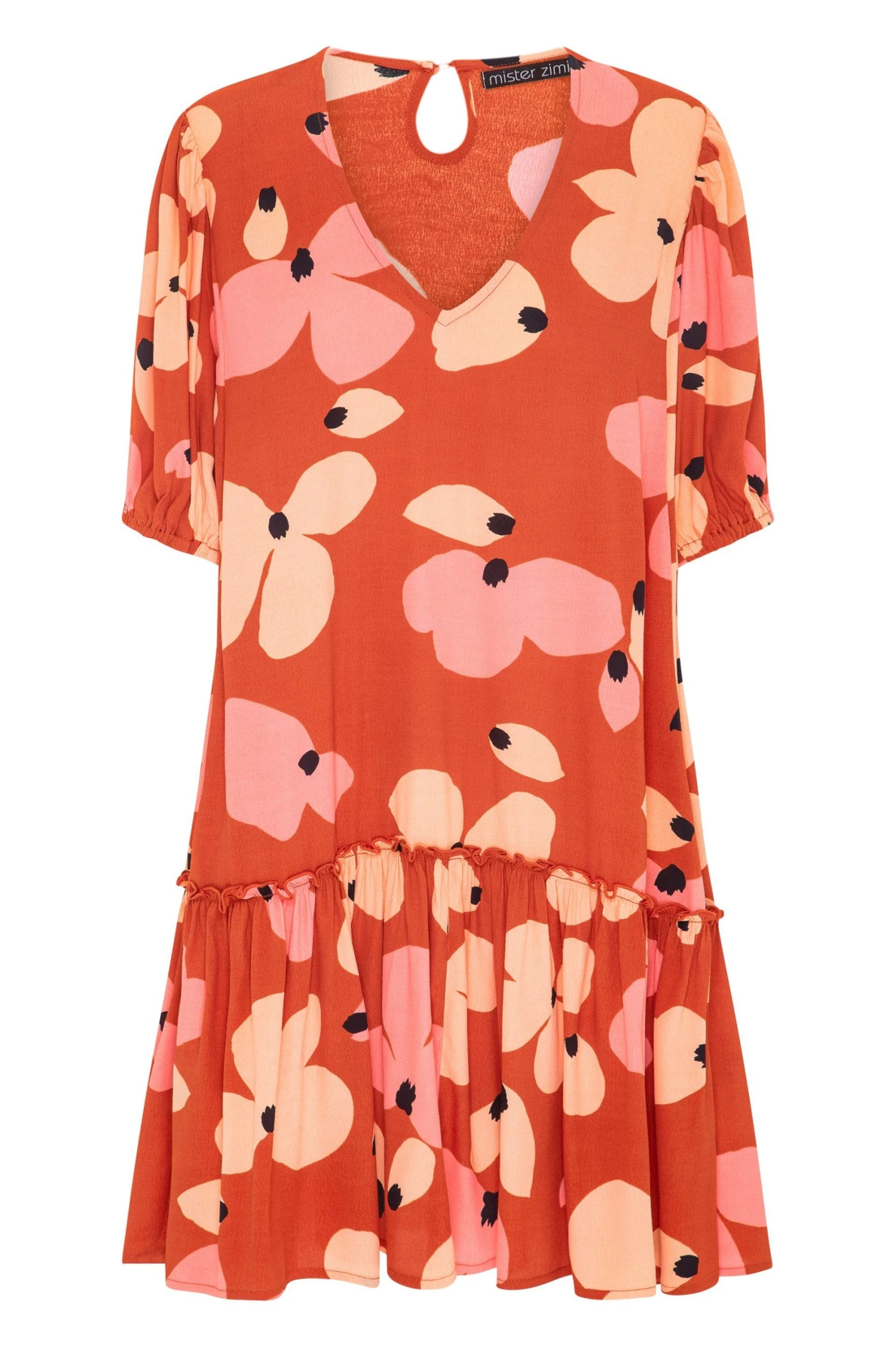 W22D Rosa Dress In Fire Bloom 4 W22D Rosa Dress In Fire Bloom