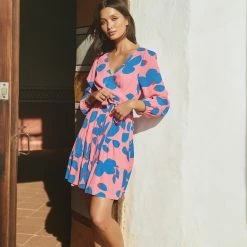 W22D Valerie Mini Dress In Sapphire Rose New 17 W22D Valerie Mini Dress In Sapphire Rose New