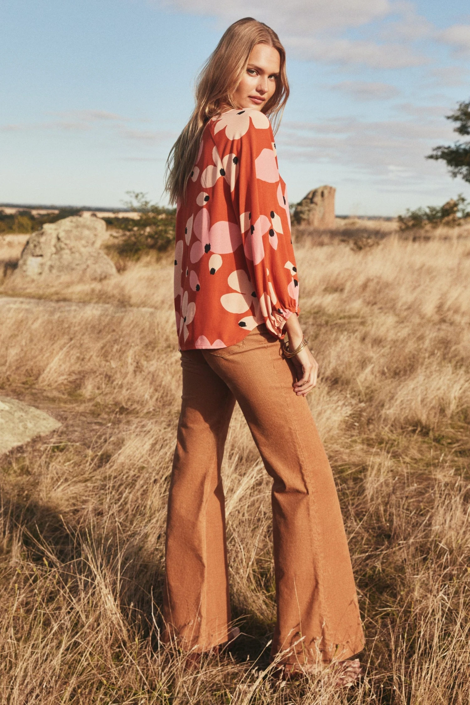 W22D Vivienne Top In Fire Bloom 3 W22D Vivienne Top In Fire Bloom