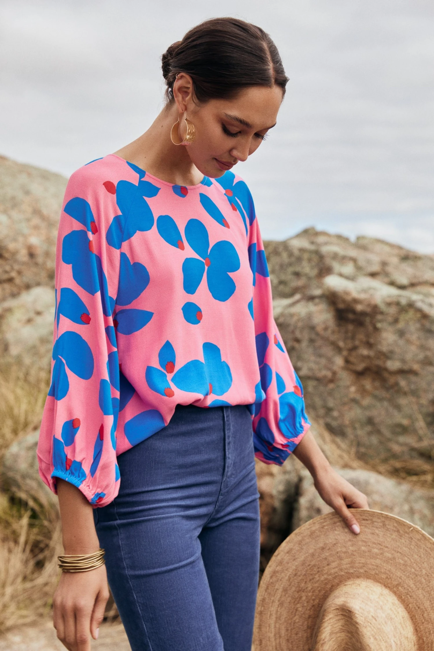 W22D Vivienne Top In Sapphire Rose New 1 W22D Vivienne Top In Sapphire Rose New