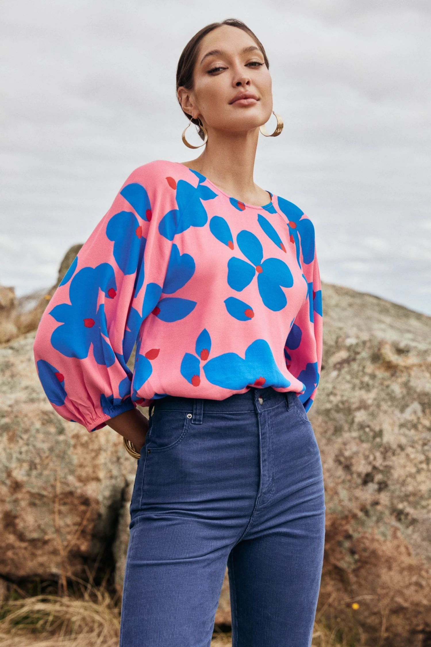 W22D Vivienne Top In Sapphire Rose New 2 W22D Vivienne Top In Sapphire Rose New