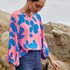 W22D Vivienne Top In Sapphire Rose New 11 W22D Vivienne Top In Sapphire Rose New