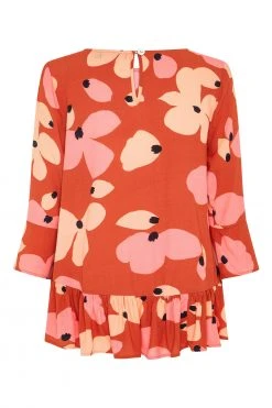 W22D Winter Celeste Top In Fire Bloom