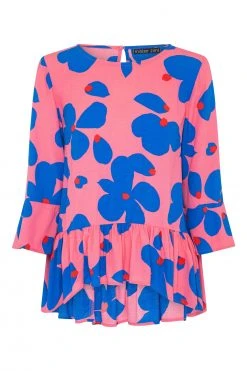 W22D Winter Celeste Top In Sapphire Rose New