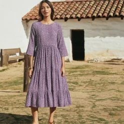 W22D Winter Olivia Midi Dress In Grape Vine