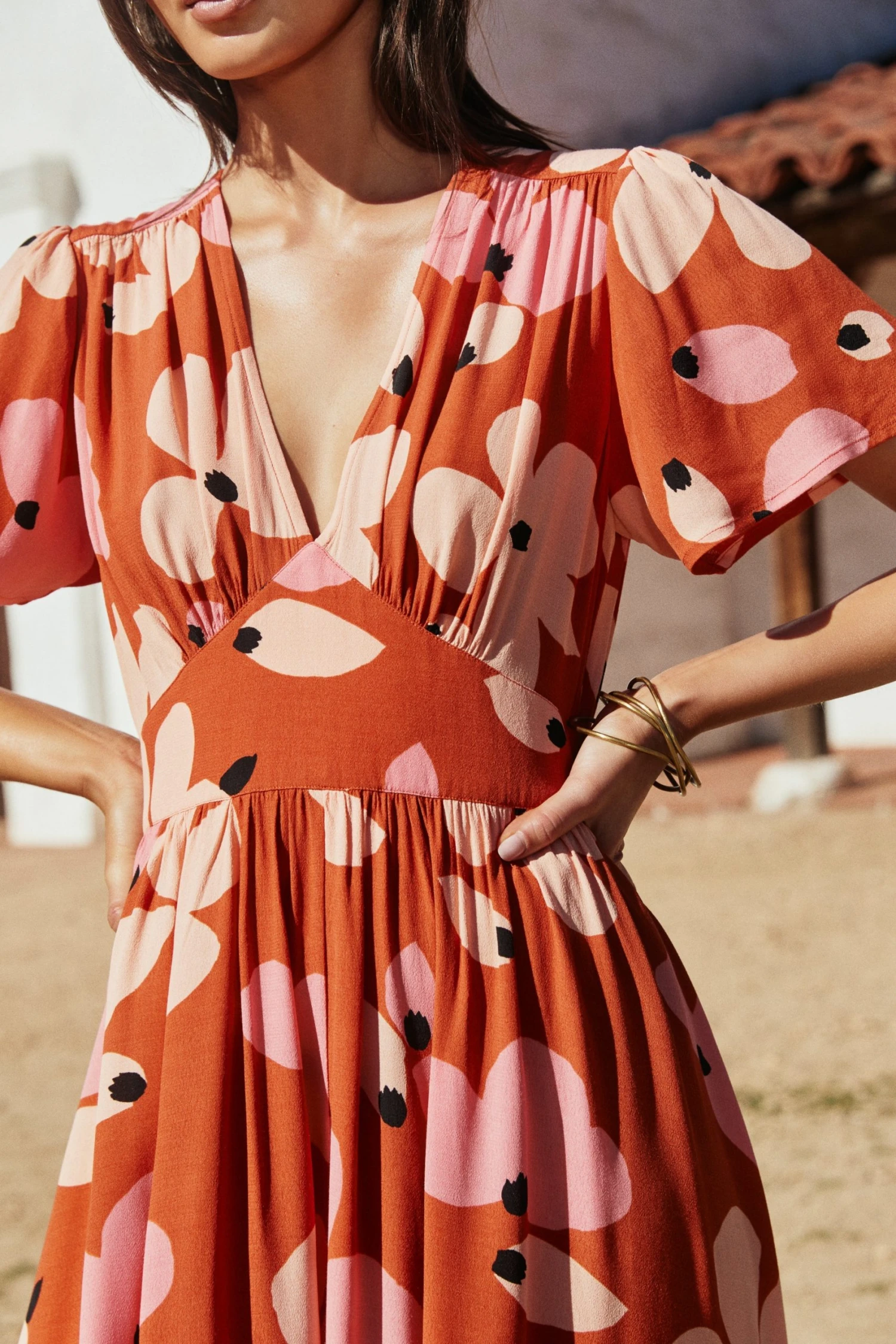 W22D Zuri Dress In Fire Bloom 4 W22D Zuri Dress In Fire Bloom