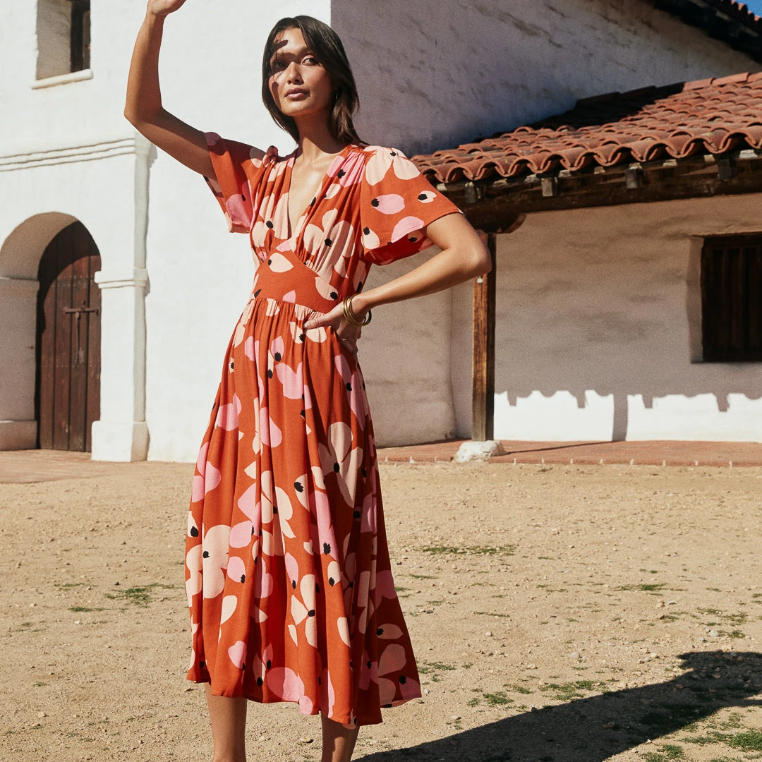 W22D Zuri Dress In Fire Bloom 9 W22D Zuri Dress In Fire Bloom