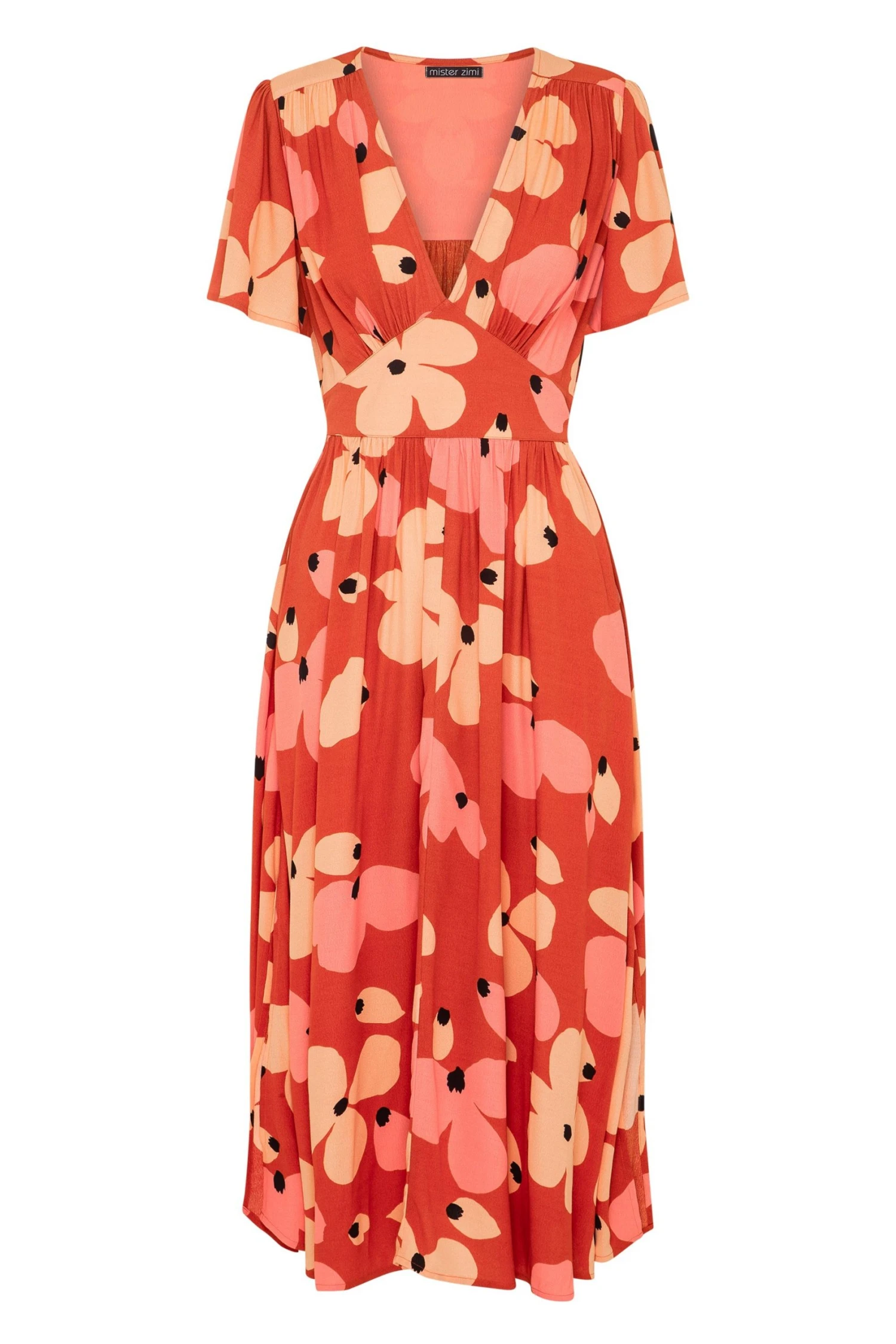 W22D Zuri Dress In Fire Bloom 7 W22D Zuri Dress In Fire Bloom