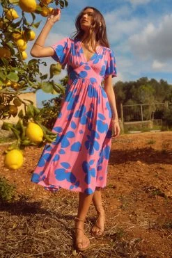 W22D Zuri Dress In Sapphire Rose New